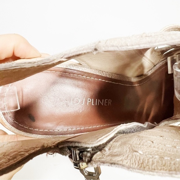 Donald Pliner Kasia Metallic Open Toe Cutout Heel Booties Size 8.5 Women’s - Picture 7 of 8